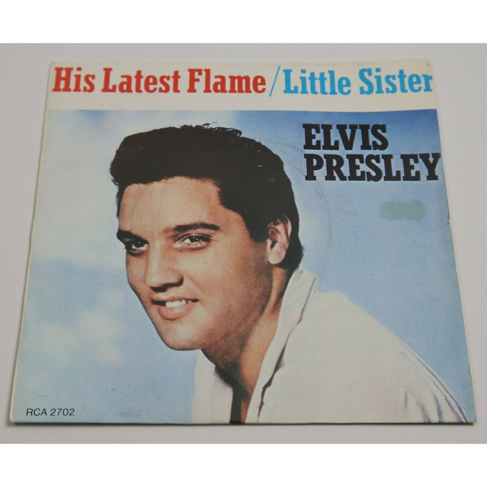 ELVIS PRESLEY - LITTLE SISTER / HIS LATEST FLAME 45 & PICTURE SLEEVE - ROCK 45
